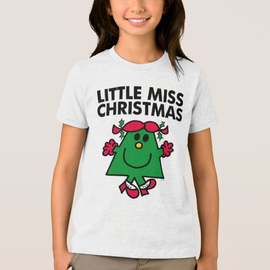 Little Miss Christmas Lächeln Tri-Blend Shirt (Vorderseite)