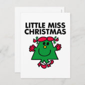 Little Miss Christmas Smile Feiertagspostkarte (Vorne/Hinten)