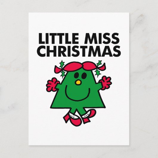 Little Miss Christmas Smile Feiertagspostkarte (Vorderseite)