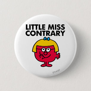 Little Miss Contrary Button