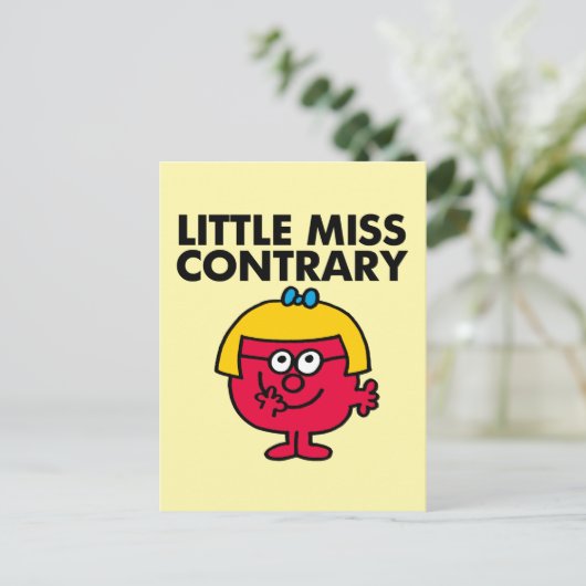 Little Miss Contrary Postkarte (Stehend Vorderseite)