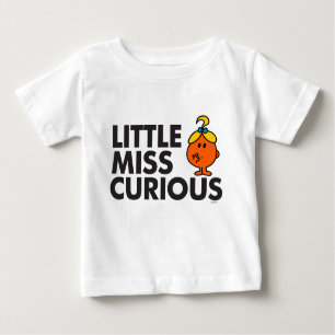 Little Miss Curious   Schwarze Schrift Baby T-shirt