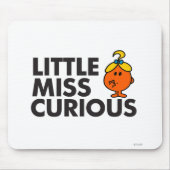 Little Miss Curious | Schwarze Schrift Mousepad (Vorne)