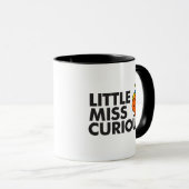Little Miss Curious | Schwarze Schrift Tasse (VorderseiteRechts)