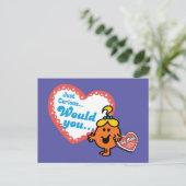 Little Miss Curious | Valentine Feiertagspostkarte (Stehend Vorderseite)