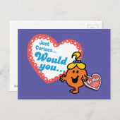 Little Miss Curious | Valentine Feiertagspostkarte (Vorne/Hinten)
