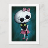 Little Miss Death - Halloween Beauty Postkarte (Vorderseite)