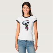 Little Miss Death - Halloween Beauty T-Shirt (Vorderseite Vollansicht)