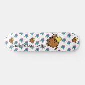 Little Miss Dotty | Farbige Punkte Skateboard (Horizontal)