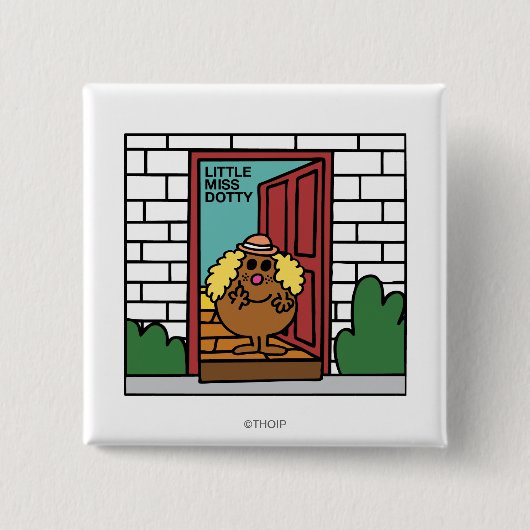 Little Miss Dotty | Offene Tür Button (Vorderseite)