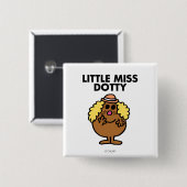 Little Miss Dotty | Schwarze Schrift Button (Vorne & Hinten)