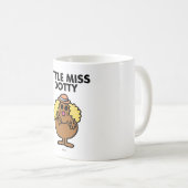 Little Miss Dotty | Schwarze Schrift Kaffeetasse (VorderseiteRechts)