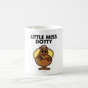 Little Miss Dotty   Schwarze Schrift Kaffeetasse