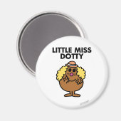 Little Miss Dotty | Schwarze Schrift Magnet (Vorderseite/Rückseite)