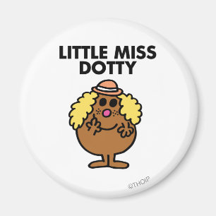 Little Miss Dotty   Schwarze Schrift Magnet