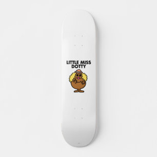 Little Miss Dotty Schwarze Schrift Skateboard