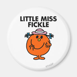 Little Miss Fickle   Schwarze Schrift Magnet