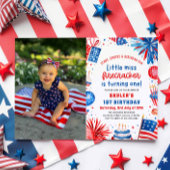 Little Miss Firecracker 4. Juli 1. Geburtstag Einladung