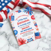 Little Miss Firecracker 4. Juli 1. Geburtstag Einladung