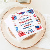 Little Miss Firecracker 4. Juli 1. Geburtstag Serviette