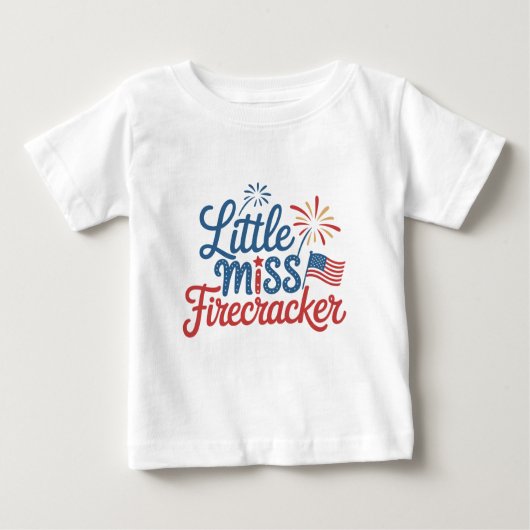 Little Miss Firecracker Baby T-shirt (Vorderseite)