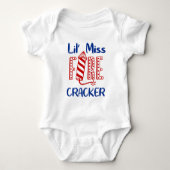 Little Miss Firecracker Typografy Girl Baby Strampler (Vorderseite)