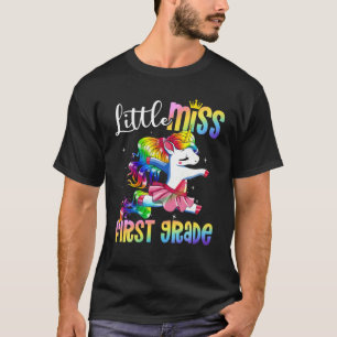 Little Miss First Grade Funny Unicorn erster Tag T-Shirt