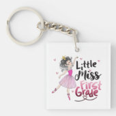 Little Miss First Grade Keychain – Back to School Schlüsselanhänger (Vorderseite)