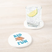 Little Miss Fun | Großer Spaß Sandstein Untersetzer (Seite)