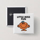Little Miss Fun | Schwarze Schrift Button (Vorne & Hinten)