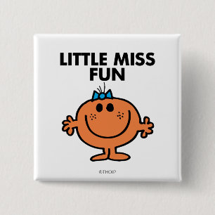 Little Miss Fun   Schwarze Schrift Button