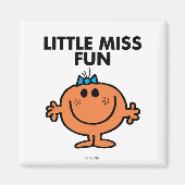 Little Miss Fun | Schwarze Schrift Magnet (Vorne)