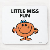 Little Miss Fun | Schwarze Schrift Mousepad (Vorne)