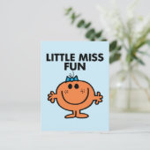 Little Miss Fun | Schwarze Schrift Postkarte (Stehend Vorderseite)
