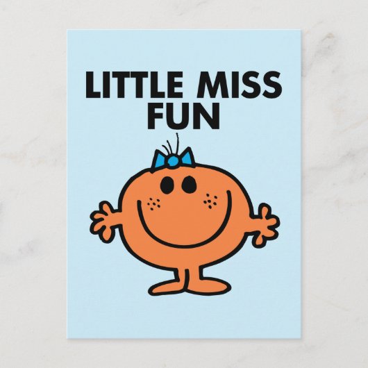 Little Miss Fun | Schwarze Schrift Postkarte (Vorderseite)