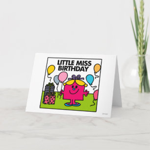 Little Miss Geburtstag Geschenke & Luftballons Karte