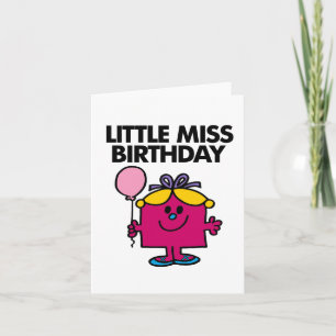 Little Miss Geburtstag mit rosa Luftballon Karte
