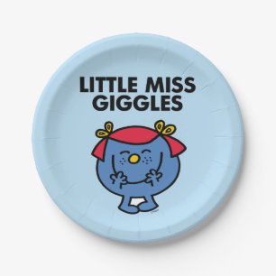Little Miss Giggles   Black Lettering Pappteller