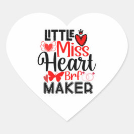 Little Miss Heart Breaker Valentine – Cute Love  Herz-Aufkleber