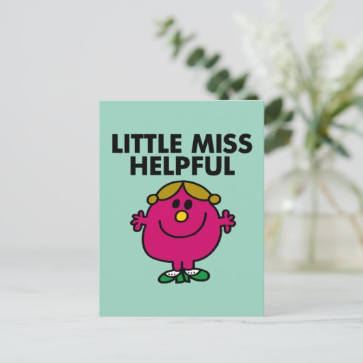 Little Miss Helpful Classic Postkarte (Stehend Vorderseite)