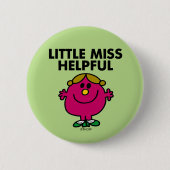 Little Miss Helpful | Schwarze Schrift Button (Vorderseite)