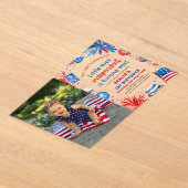 Little Miss Independent 4. Juli 1. Geburtstag Acryleinladungen (Ablage )