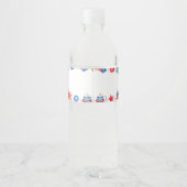 Little Miss Independent 4. Juli 1. Geburtstag Wasserflaschenetikett (Rückseite)