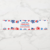 Little Miss Independent 4. Juli 1. Geburtstag Wasserflaschenetikett (Einzelnes Label)