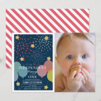 Little Miss Independent Fireworks Foto Geburtstag