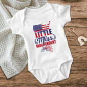 Little Miss Independent Red White Blue Jul Girl Baby Strampler