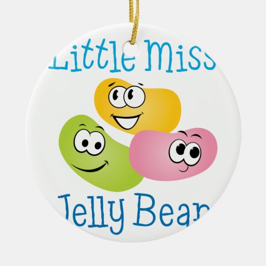 Little Miss Jelly Bean Keramik Ornament (Vorne)