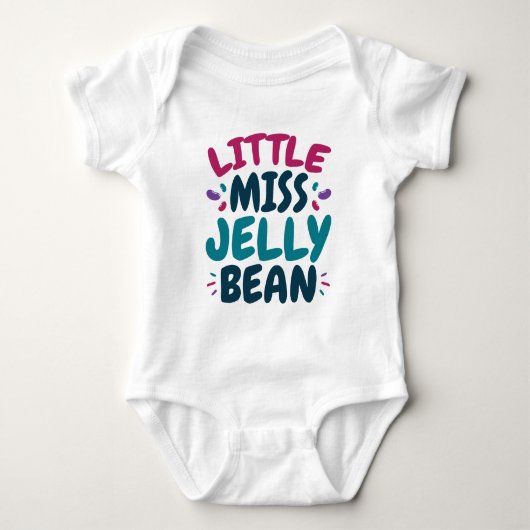 Little Miss Jelly Bean Oaster Candy Nickname Baby Strampler (Vorderseite)