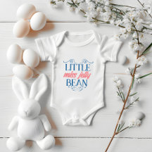 Little Miss Jelly Bean Typografy Baby Girl