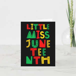 Little Miss Juneteenth Black Girl Magic Kleinkind Karte